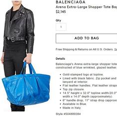 Bolsa ikea balenciaga hot sale